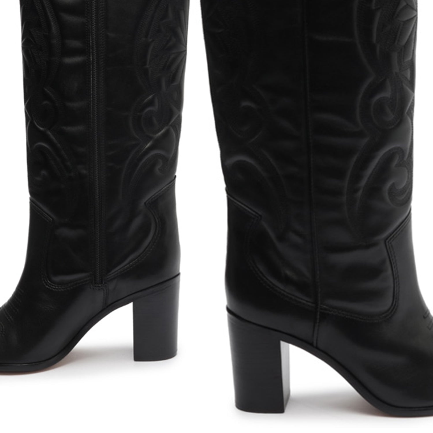 Maryana Block West Boot Black Leather