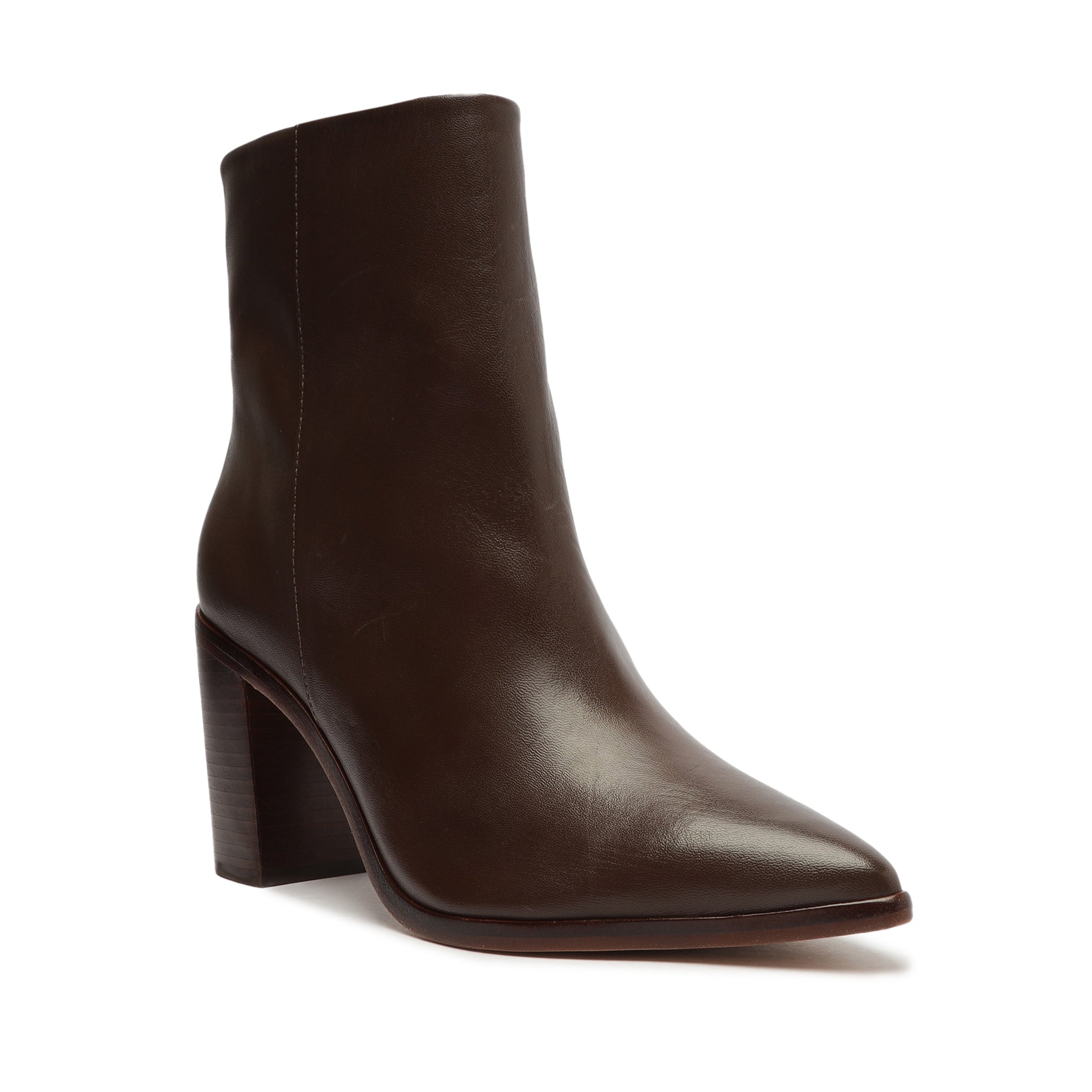 Magali Block Leather Bootie Booties CO    - Schutz Shoes