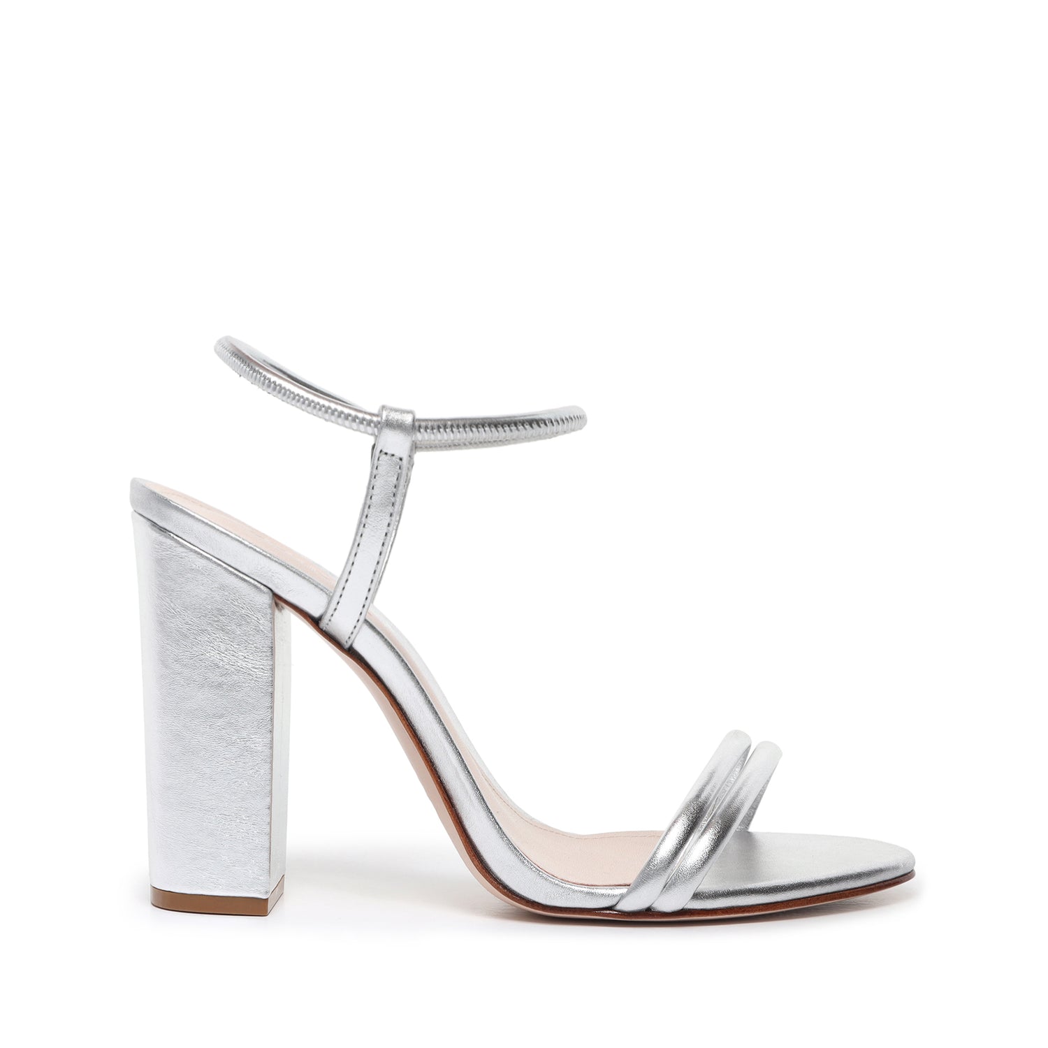 Gimenez Sandal 5 Prata Silver Metallic Leather - Schutz Shoes