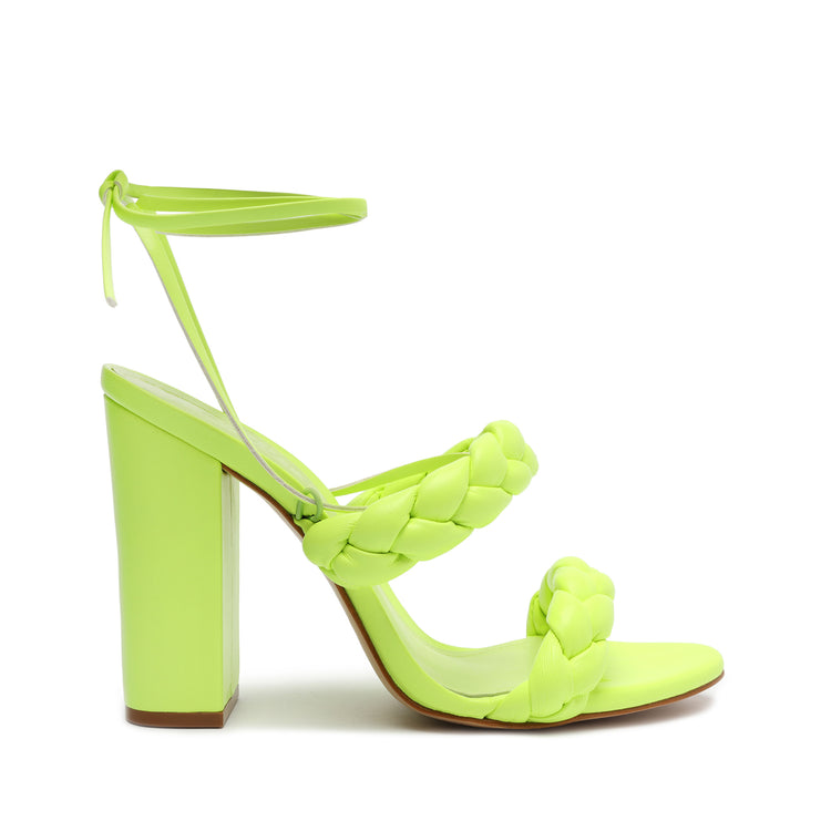 Zarda High Block Sandal Sandals Sale 5 Green Fresh Faux Leather - Schutz Shoes
