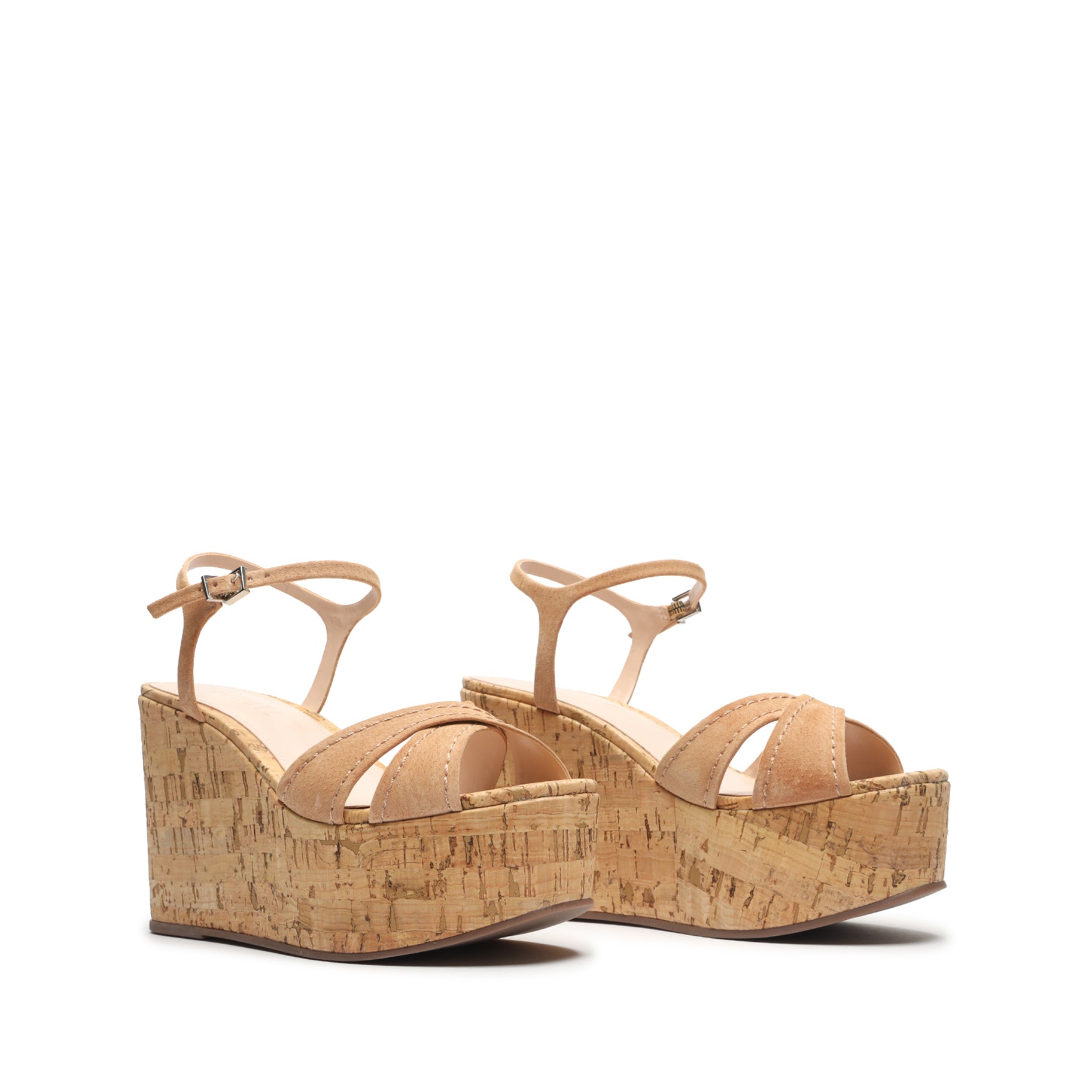 Bellina Leather & Cork Wedge Sandals Sale    - Schutz Shoes