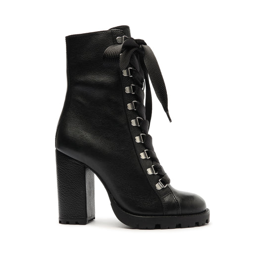 Zhara Up Leather Bootie Booties Sale 5 Black Leather - Schutz Shoes