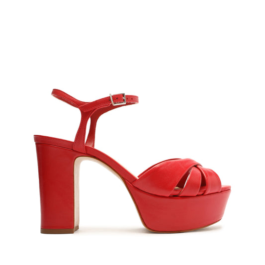 Keefa Nappa Leather Sandal Sandals Summer 22 5 Club Red Nappa Leather - Schutz Shoes