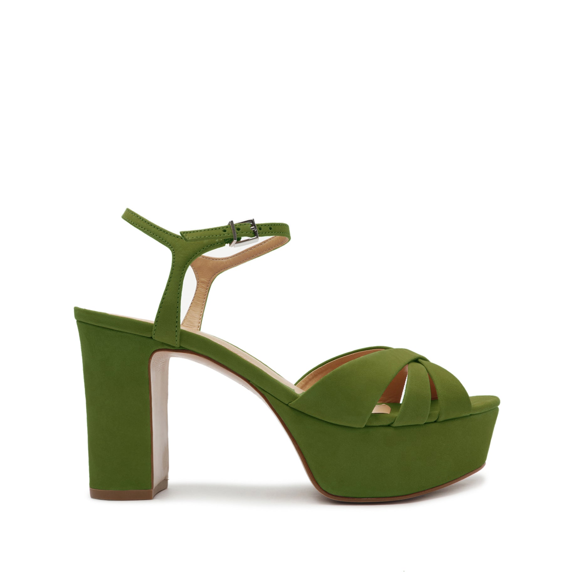 Keefa Nubuck Sandal Sandals Fall 22 5 Military Green Nubuck - Schutz Shoes