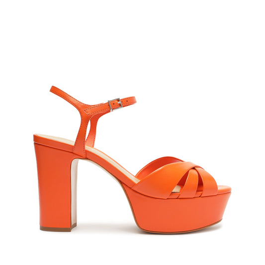 Keefa Nappa Leather Sandal Sandals Open Stock 5 Flame Orange Nappa Leather - Schutz Shoes