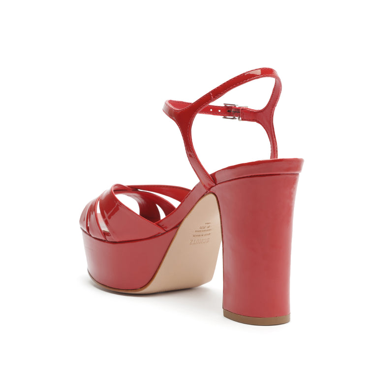 Keefa Patent Leather Sandal Club Red