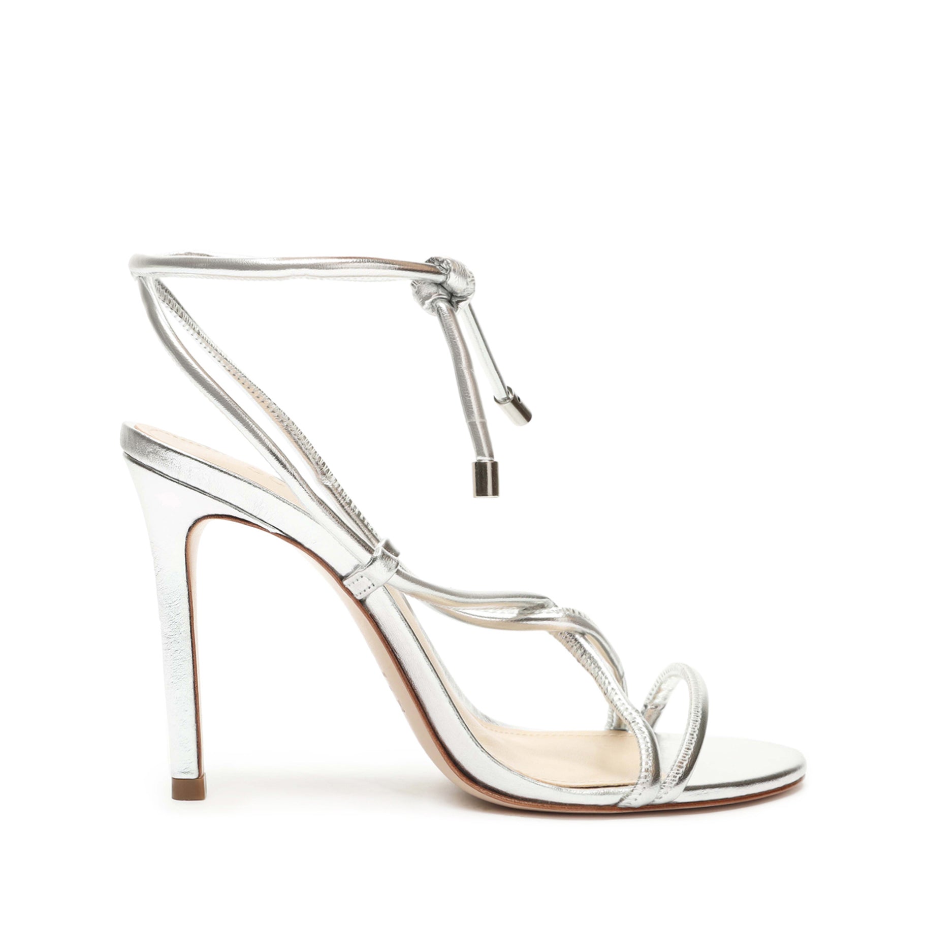 Dale Metallic Leather Sandal Sandals Sale 5 Silver Metallic Strech - Schutz Shoes