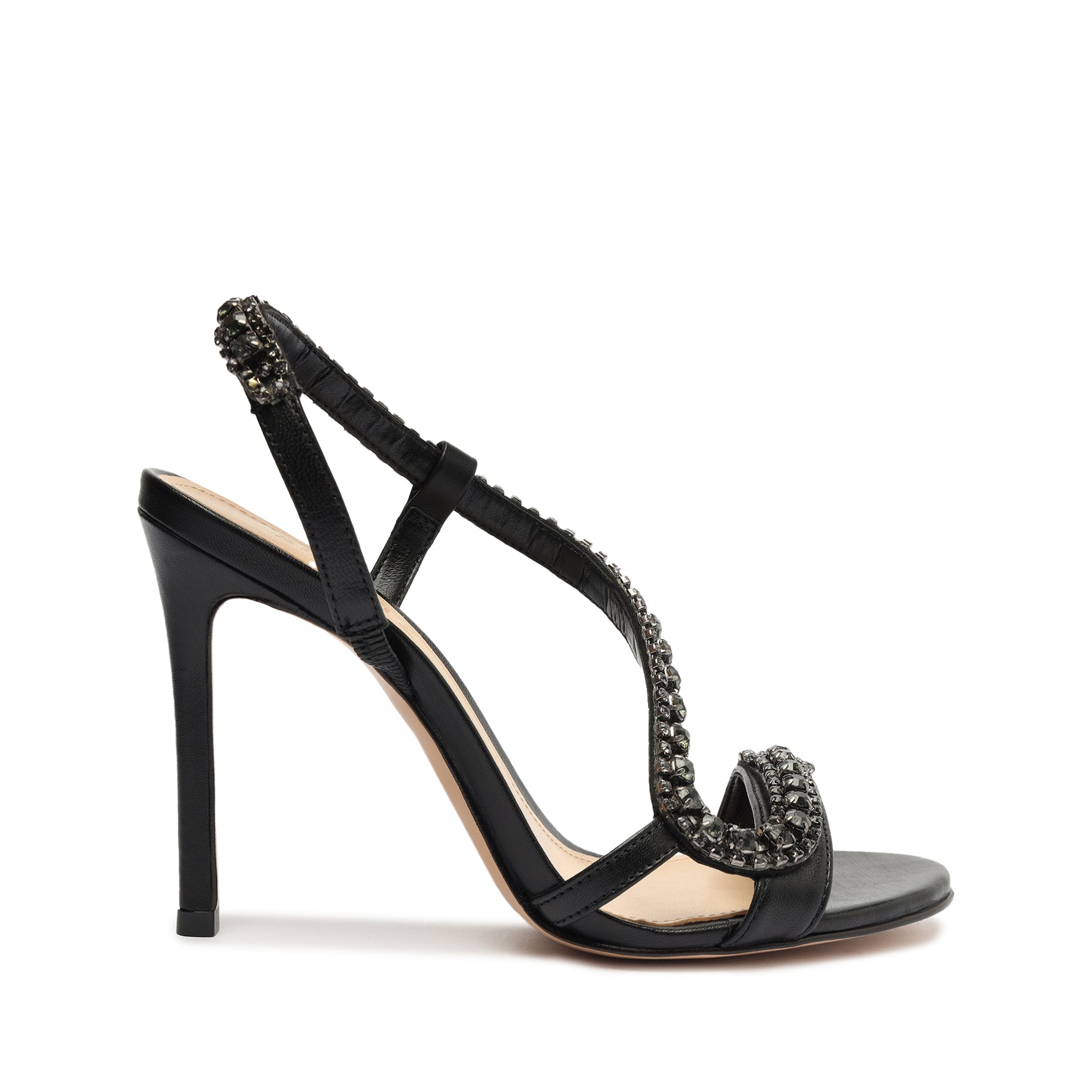 Court Metallic Sandal Sandals OLD 5 Black Nappa Leather - Schutz Shoes