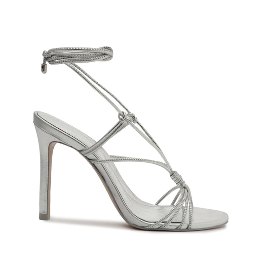 Azealia Metallic Leather Sandal OLD 5 Silver Metallic Leather - Schutz Shoes