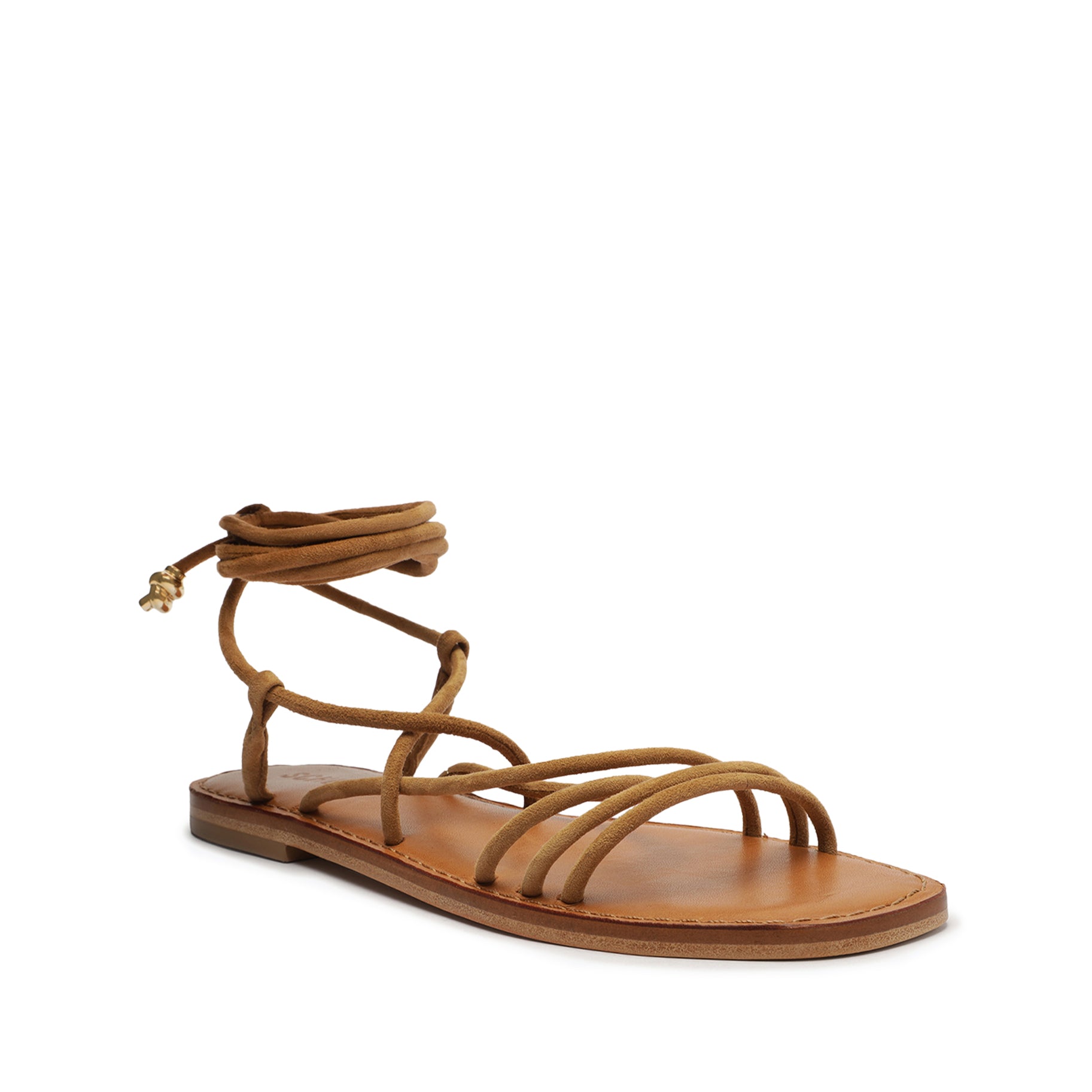 Magdalena Suede Sandal Flats Spring 23    - Schutz Shoes