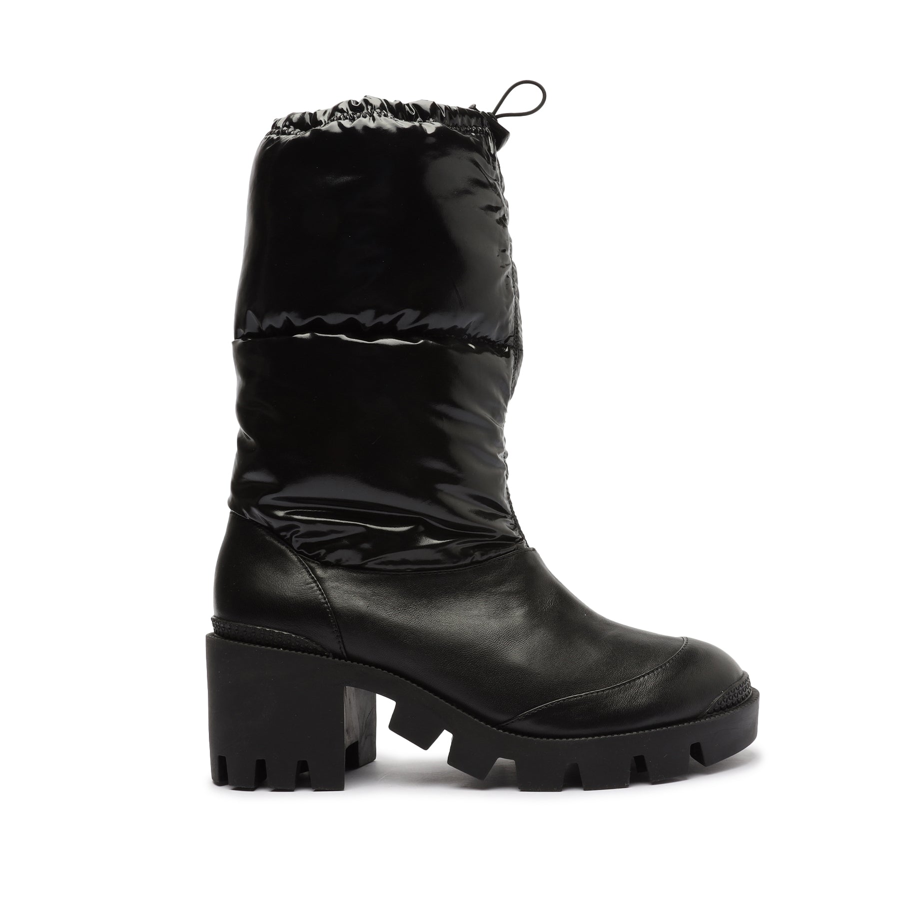 Joseane Up Nylon & Nappa Leather Bootie Booties OLD 5 Black Nylon & Nappa Leather - Schutz Shoes