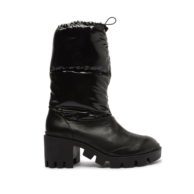 Joseane Up Nylon & Nappa Leather Bootie Booties Sale 5 Black Nylon & Nappa Leather - Schutz Shoes