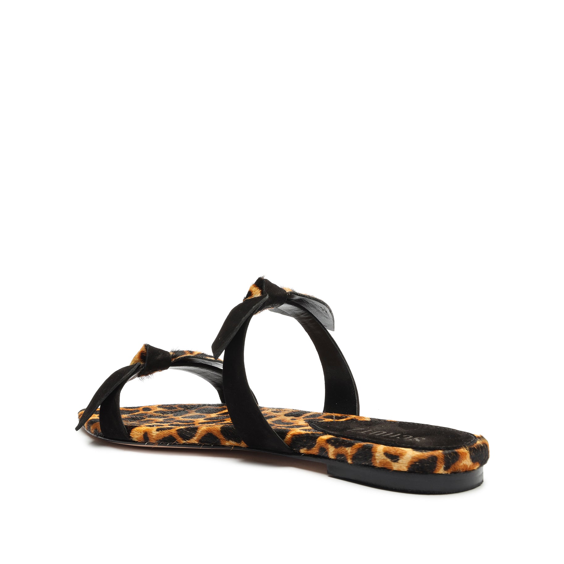 Elora Leopard-Printed Leather Flat Sandal Sale - Schutz Shoes