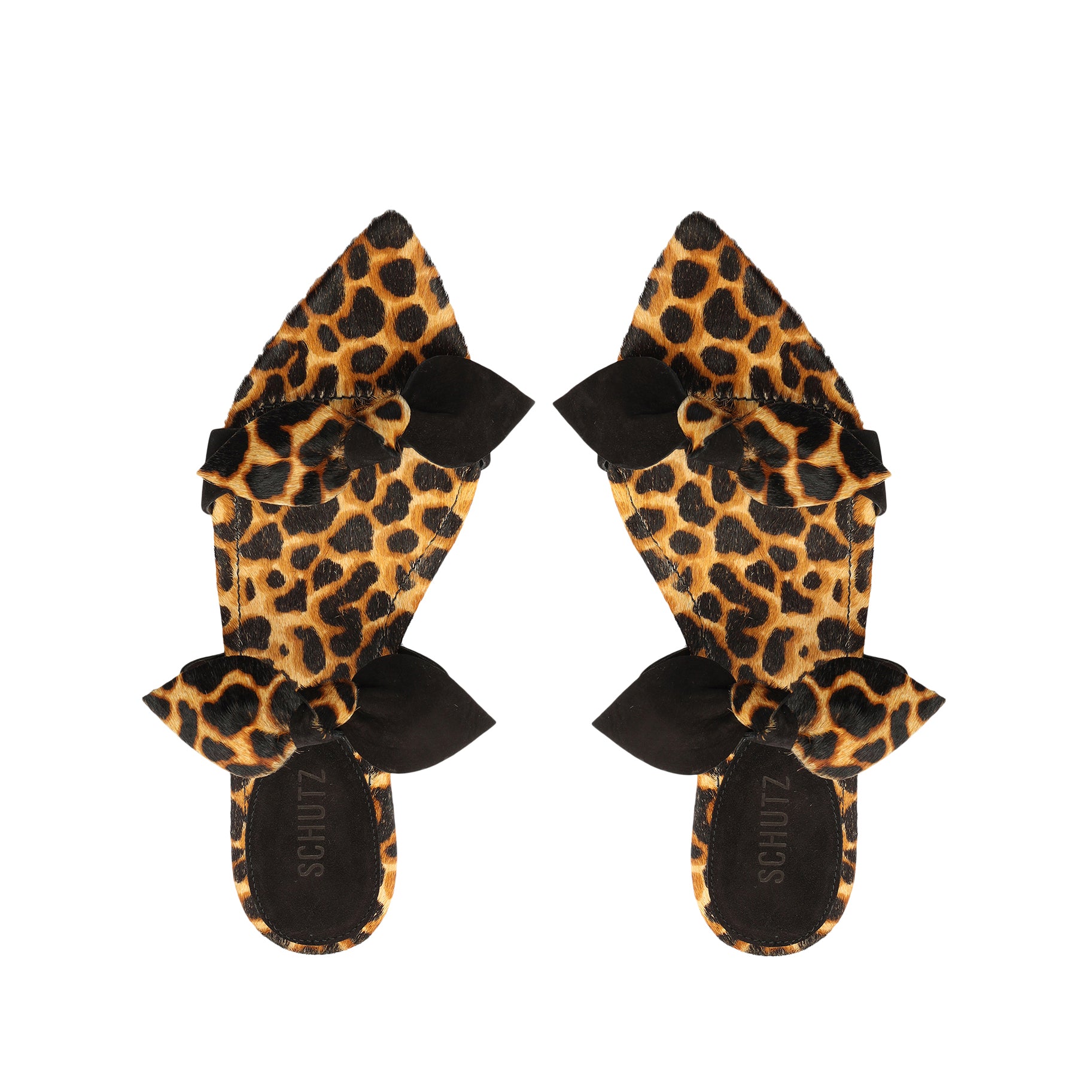 Elora Leopard-Printed Leather Flat Sandal Sale - Schutz Shoes