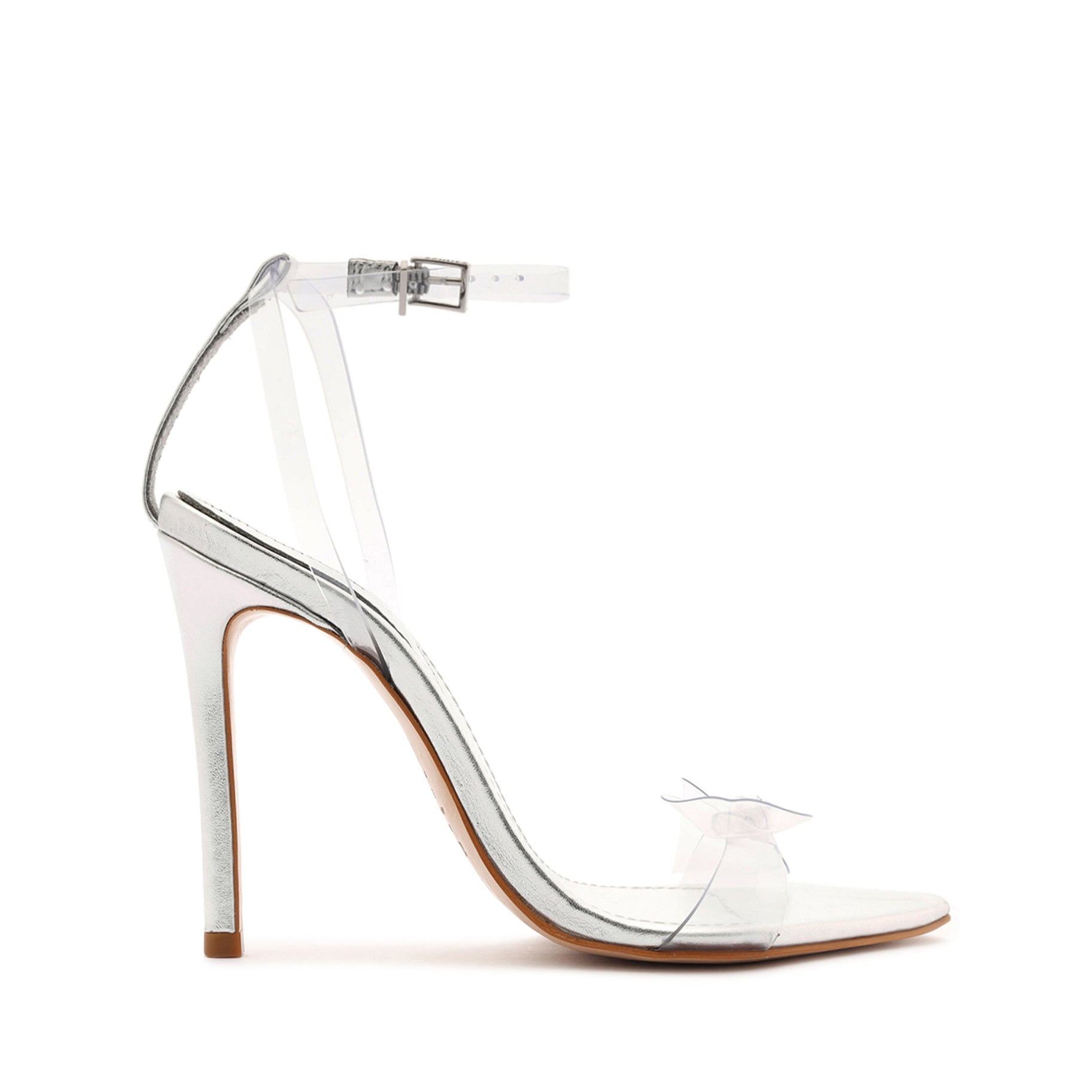 Elyda Vinyl & Metallic Leather Sandal Sandals OLD 5 Silver Vinyl & Metallic Leather - Schutz Shoes