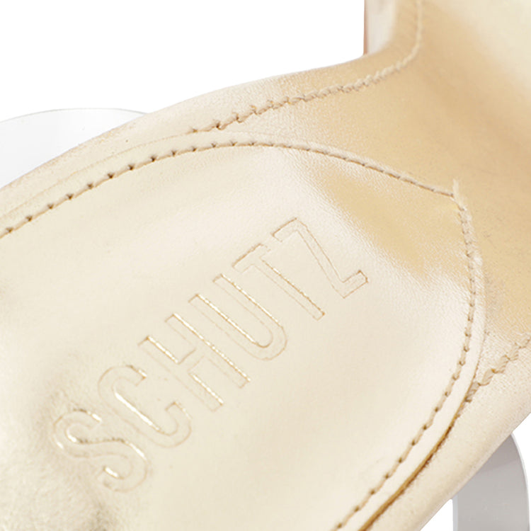 Elyda Vinyl & Metallic Leather Sandal Sandals Sale    - Schutz Shoes