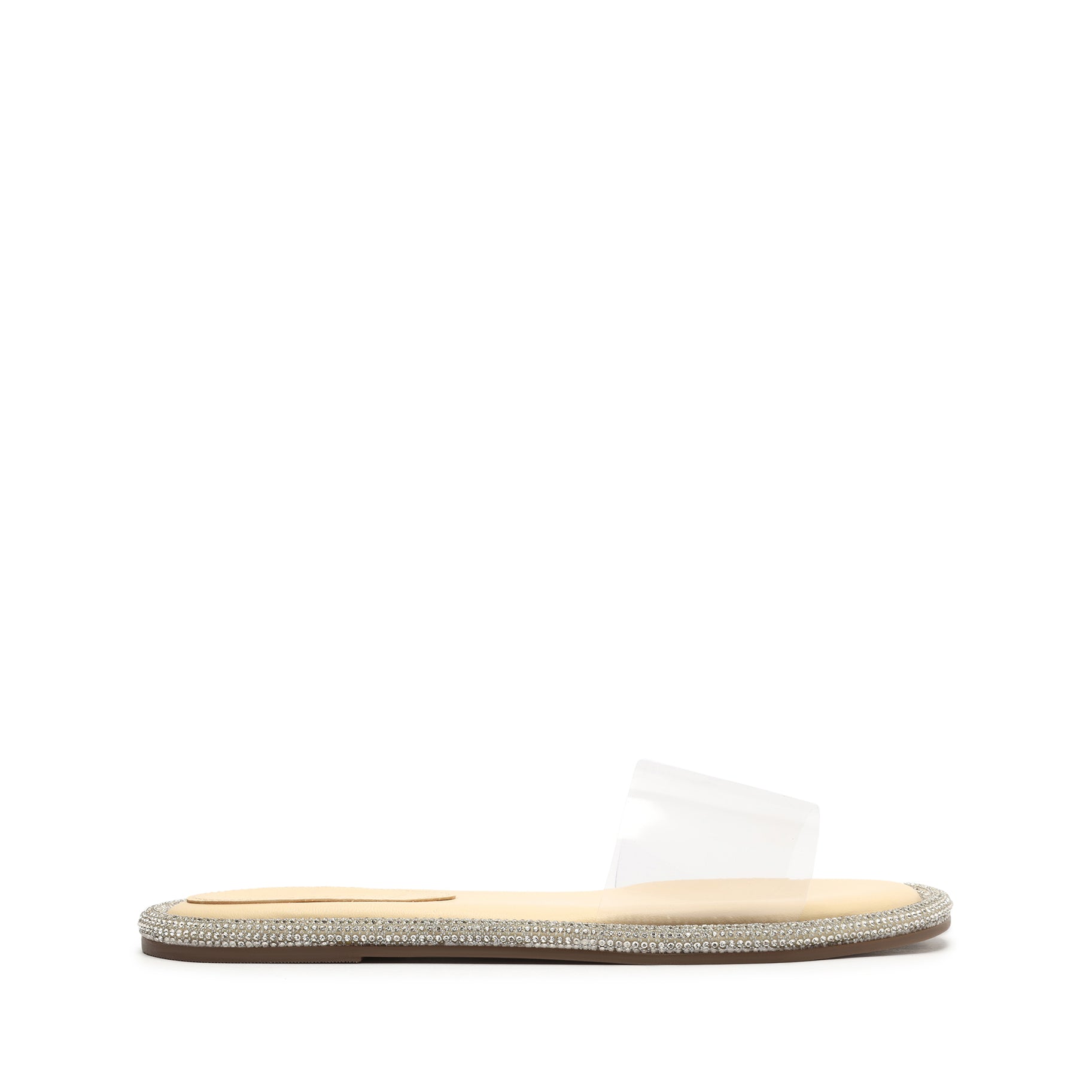 Alcina Sandal Flats Sale 5 Eggshell Vinyl - Schutz Shoes