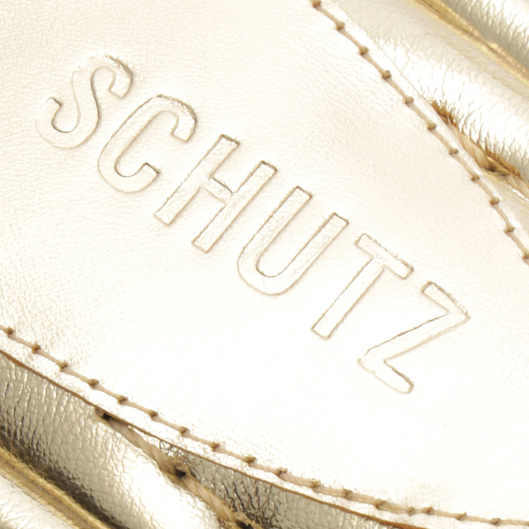 Binky Metallic Leather Sandal Flats Summer 23    - Schutz Shoes