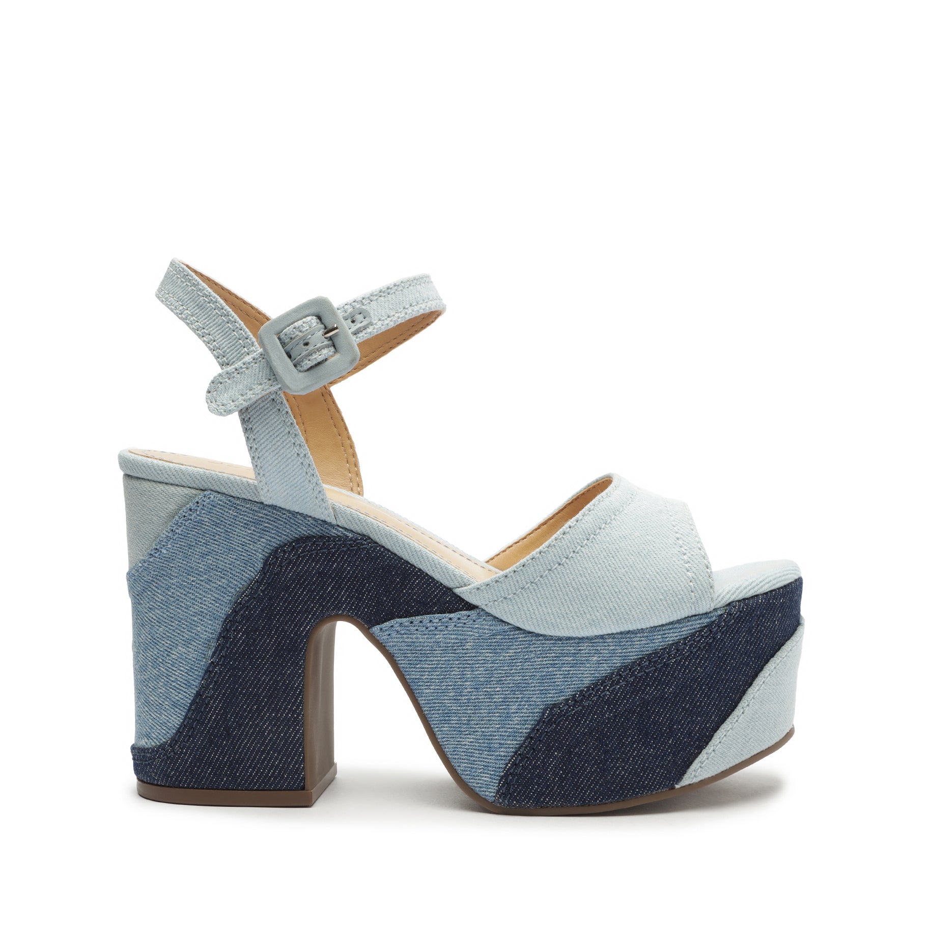 Isabelle Platform Denim Sandal Sandals Spring 23 5 Blue Denim - Schutz Shoes