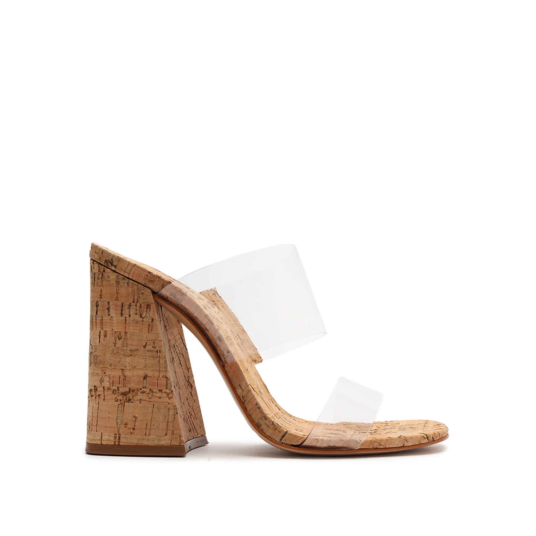 Victorie High Block Sandal Sandals OLD 5 Cork Vinyl - Schutz Shoes