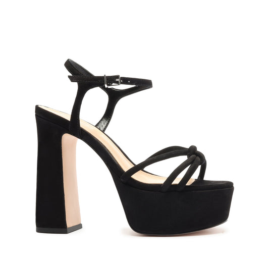 Picca Nubuck Leather Sandal Sandals Sale 5 Black Nubuck - Schutz Shoes