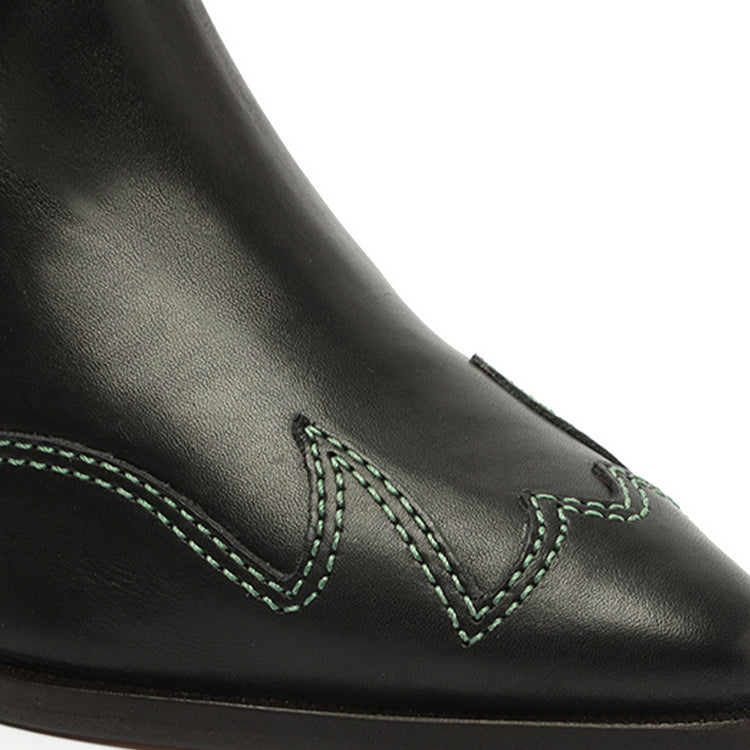 Cicera Leather Boot Black Atanado Leather