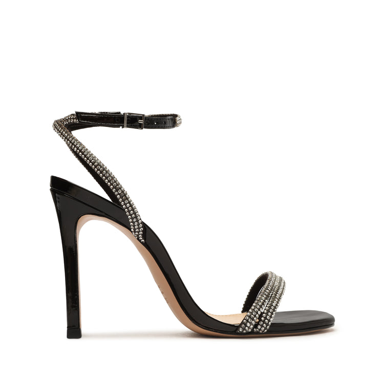 Altina Glam Patent Sandal Sandals Fall 22 5 Black Patent Synthetic - Schutz Shoes
