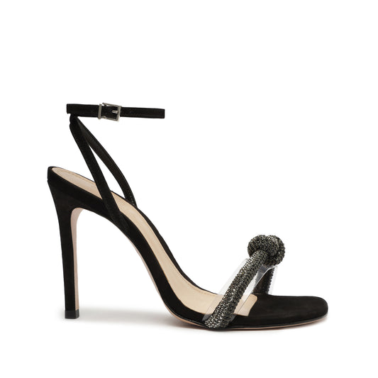 Peaky Nubuck & Vinyl Sandal Resort 23 5 Black Nubuck & Vinyl - Schutz Shoes