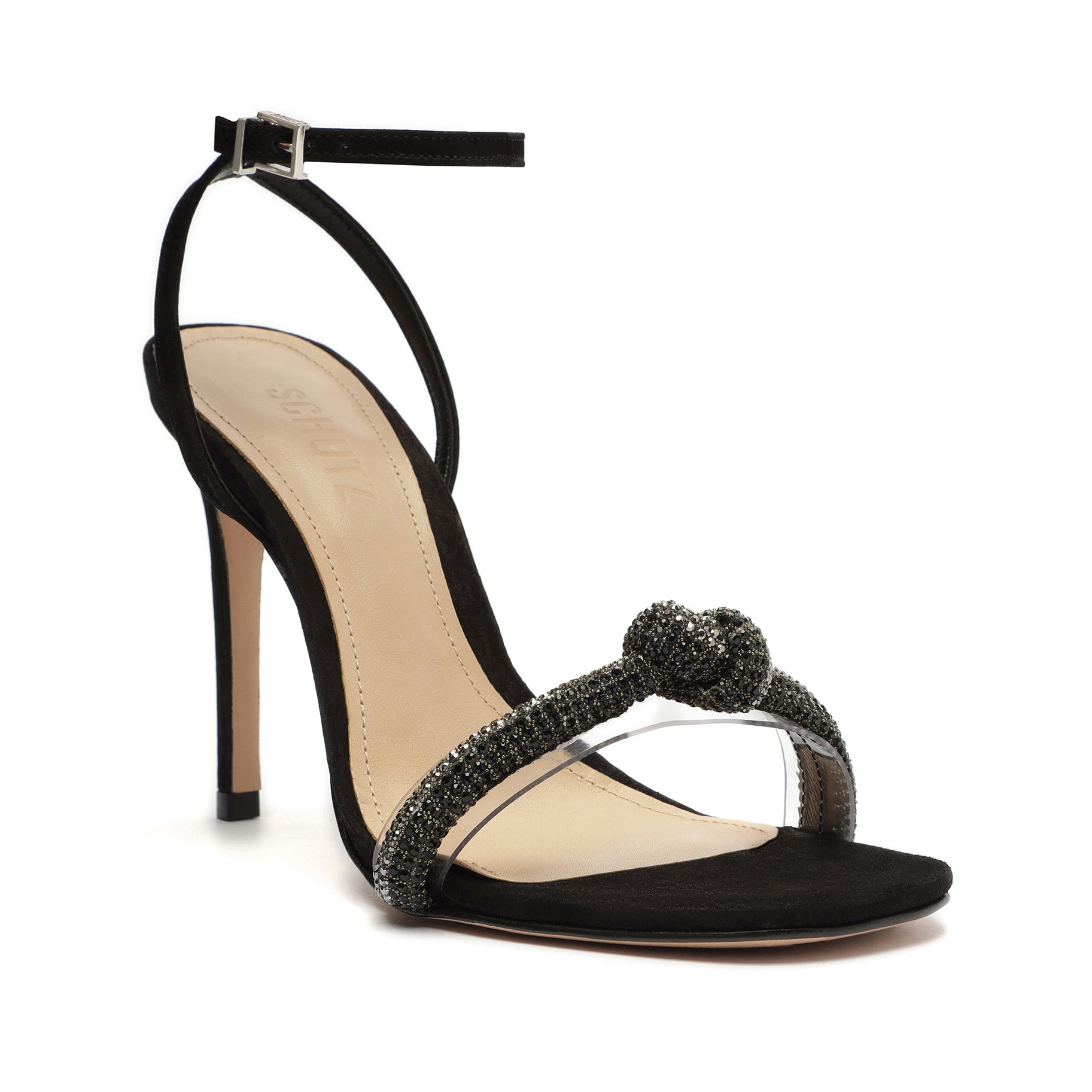 Peaky Nubuck & Vinyl Sandal Sandals Resort 23    - Schutz Shoes