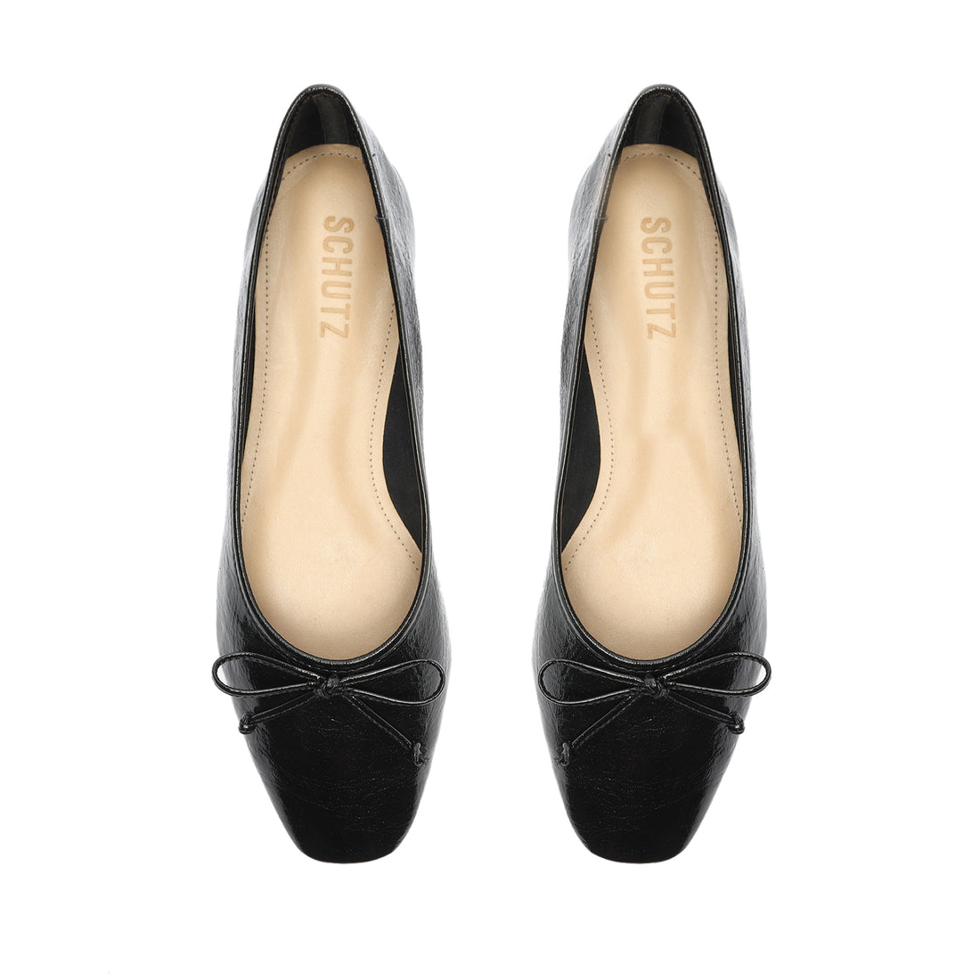 Arissa Ballet Flat with Bow Tie Detail in Leather | Schutz Shoes – SCHUTZ