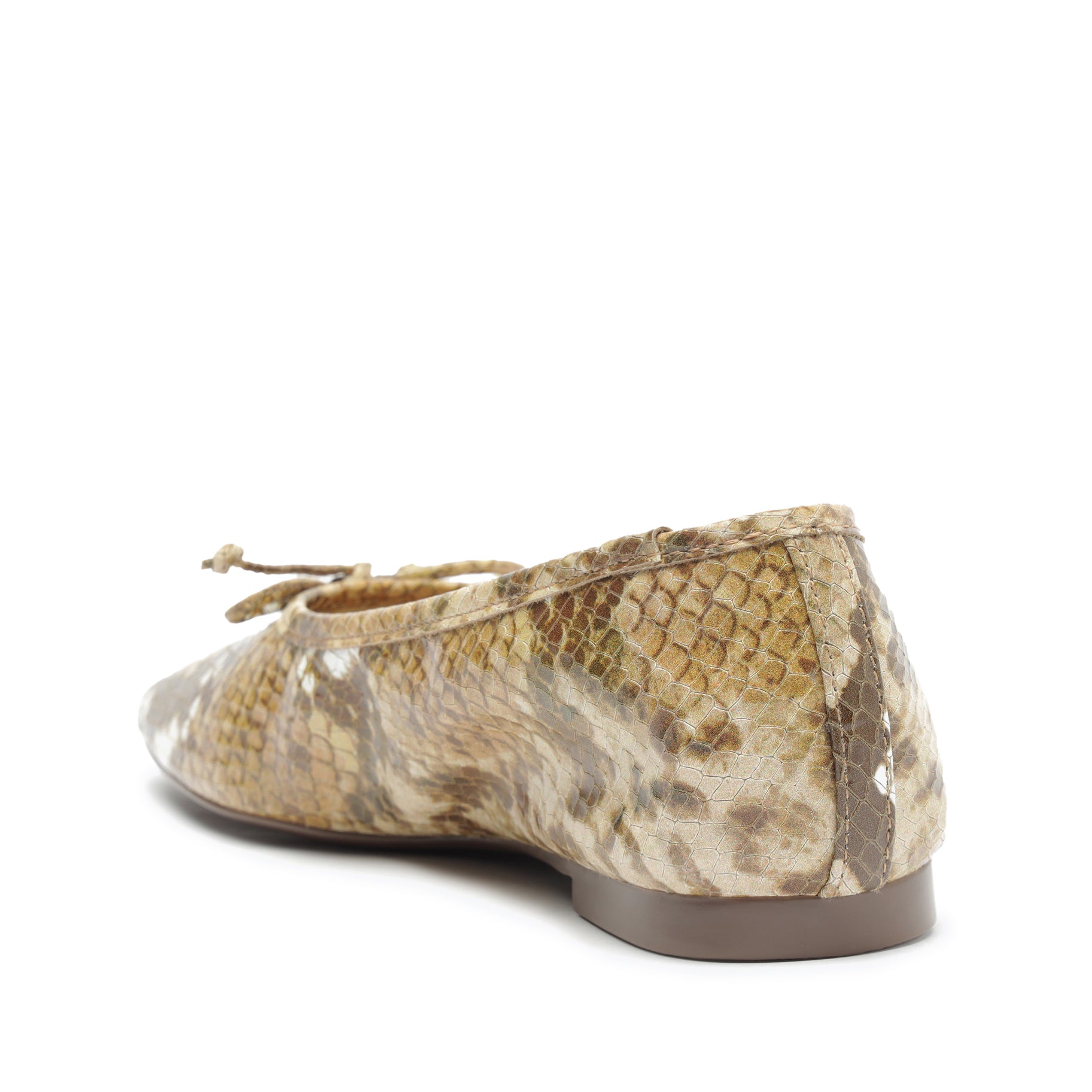 Arissa Snake-Embossed Leather Flat OLD - Schutz Shoes