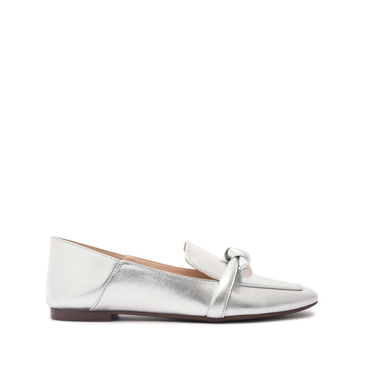 Diann Metallic Leather Loafer OLD 5 Silver Mettalic Napa - Schutz Shoes