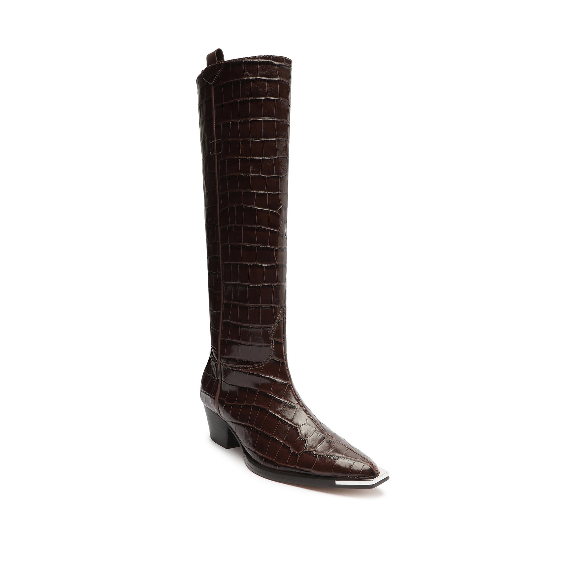 Tessie Casual Up Crocodile-Embossed Leather Boot Boots OLD    - Schutz Shoes