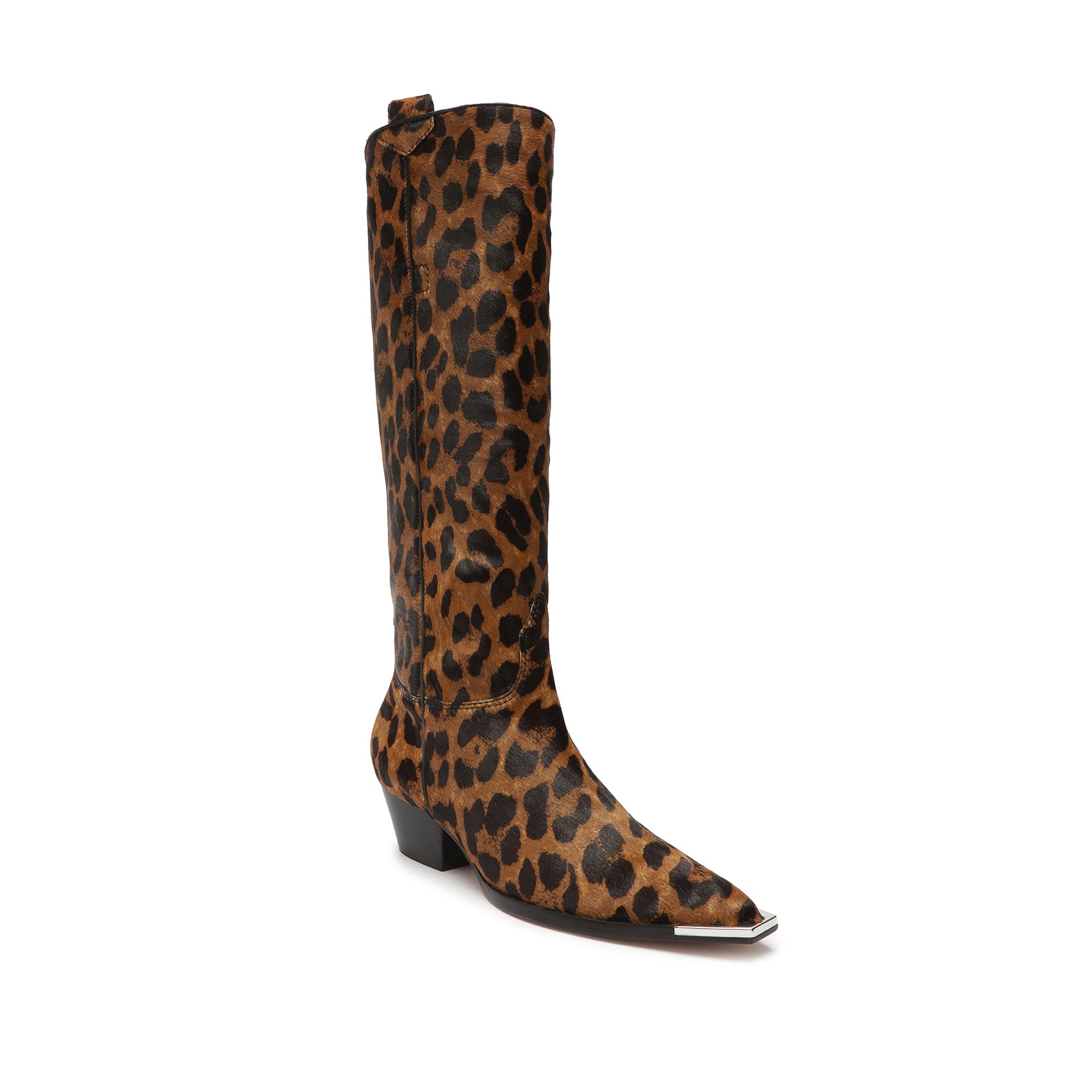 Tessie Wild Up Leopard-Printed Leather Boot Boots OLD    - Schutz Shoes