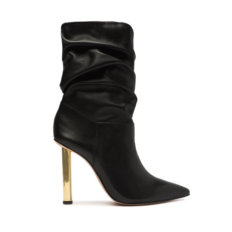 Ashlee Pin Heel Nappa Leather Bootie Booties Open Stock 5 Black Nappa Leather - Schutz Shoes