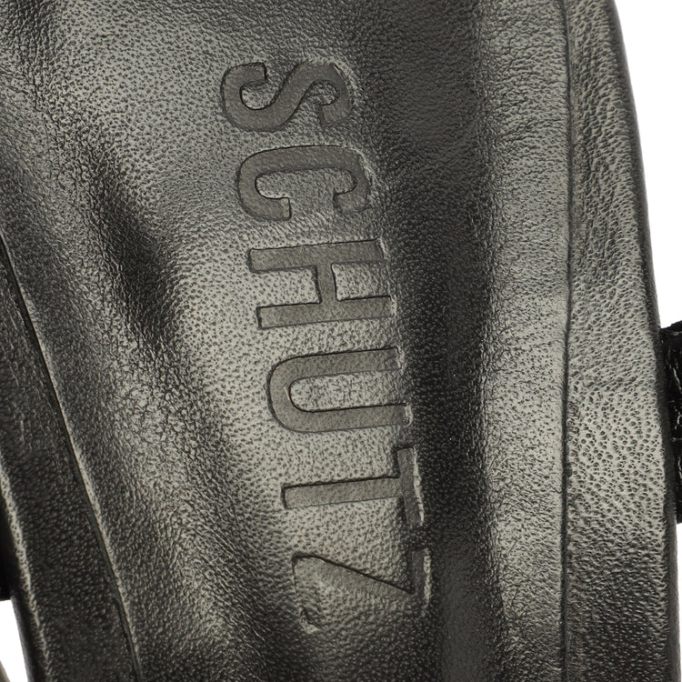 Octavia Mid Calf Leather Sandal Black Calf Leather