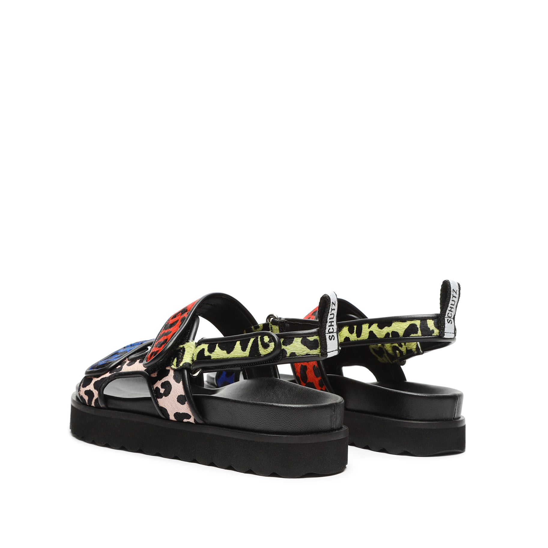 Zaha Animal Print Leather Sandal Flats Sale    - Schutz Shoes