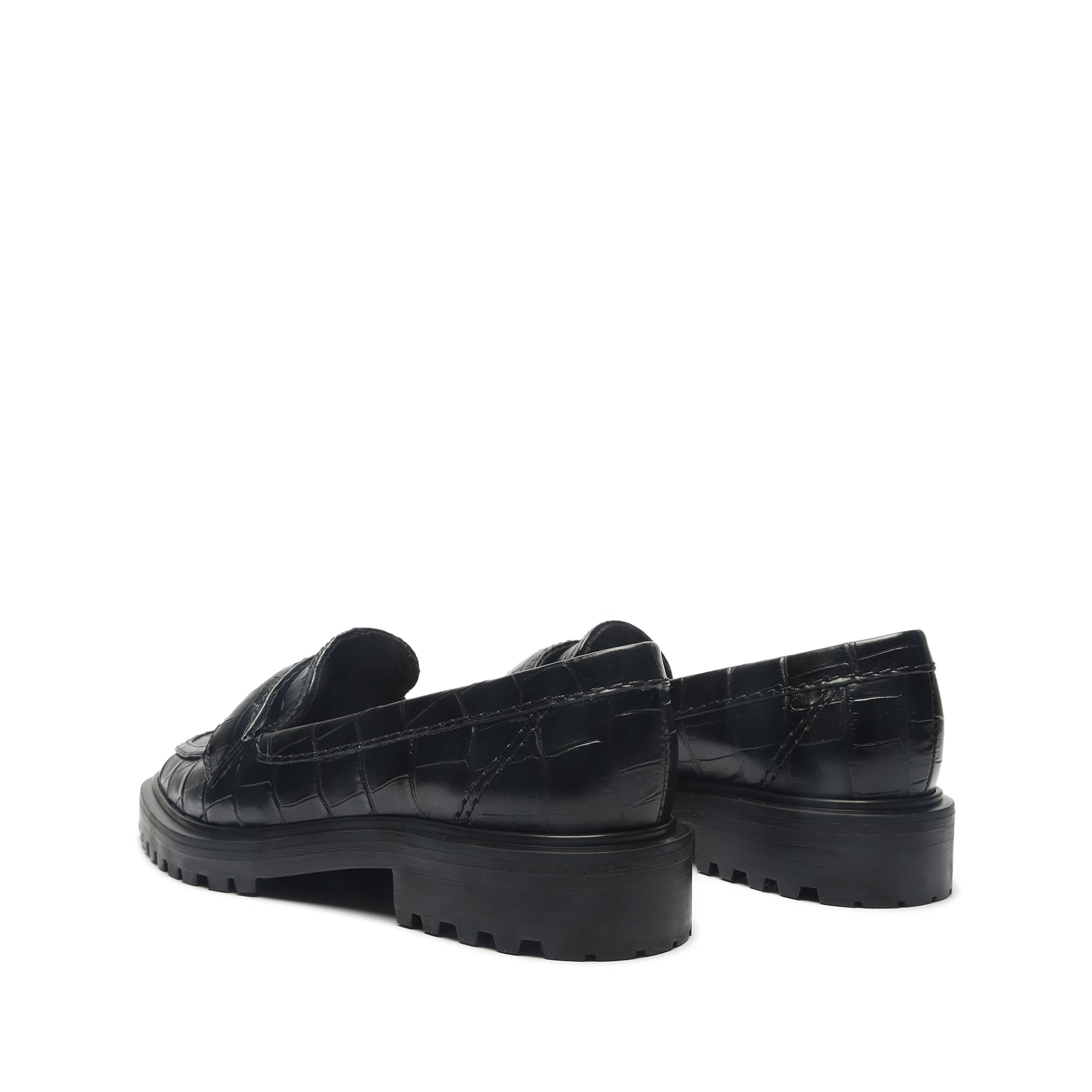 Kristine Crocodile-Embossed Leather Loafer - Schutz Shoes