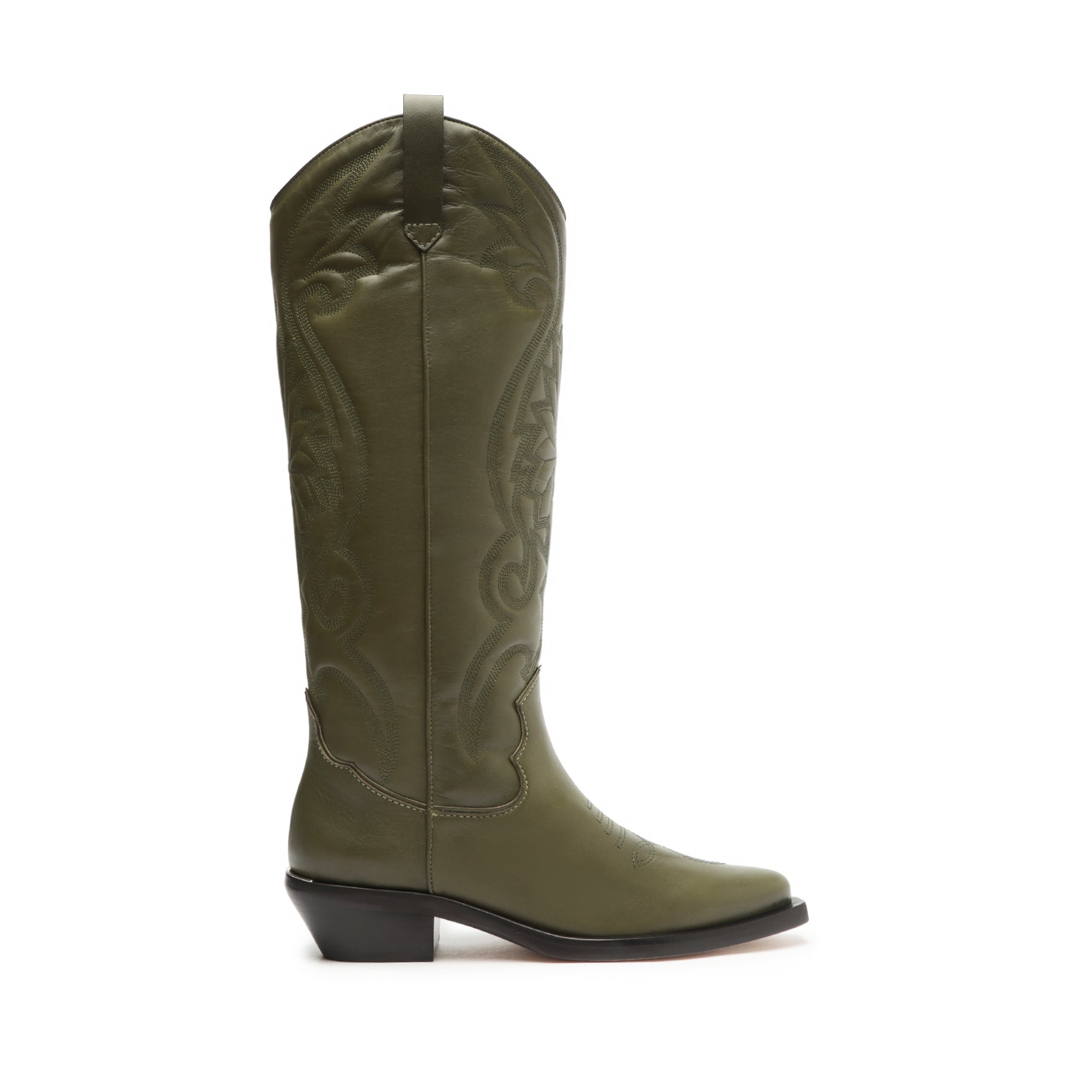 Zachy Up Leather Boot Boots Fall 22 5 Military Green Leather - Schutz Shoes