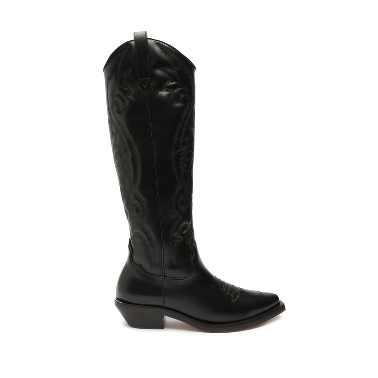 Zachy Up Leather Boot Boots Fall 22 5 Black Leather - Schutz Shoes