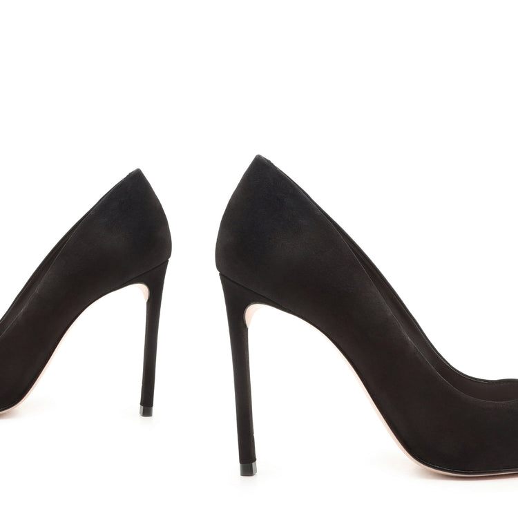 Shoes Romy Black Suede - Heels 8,5cm - Handcrafted Closed S