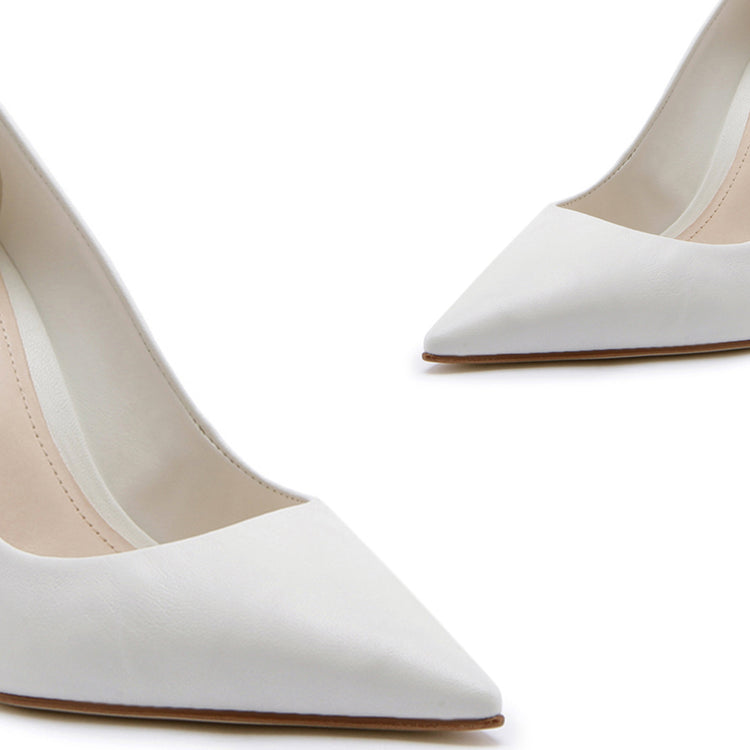 Amuse White 5 Inch High Heel Pump | Classic Shoes for Women