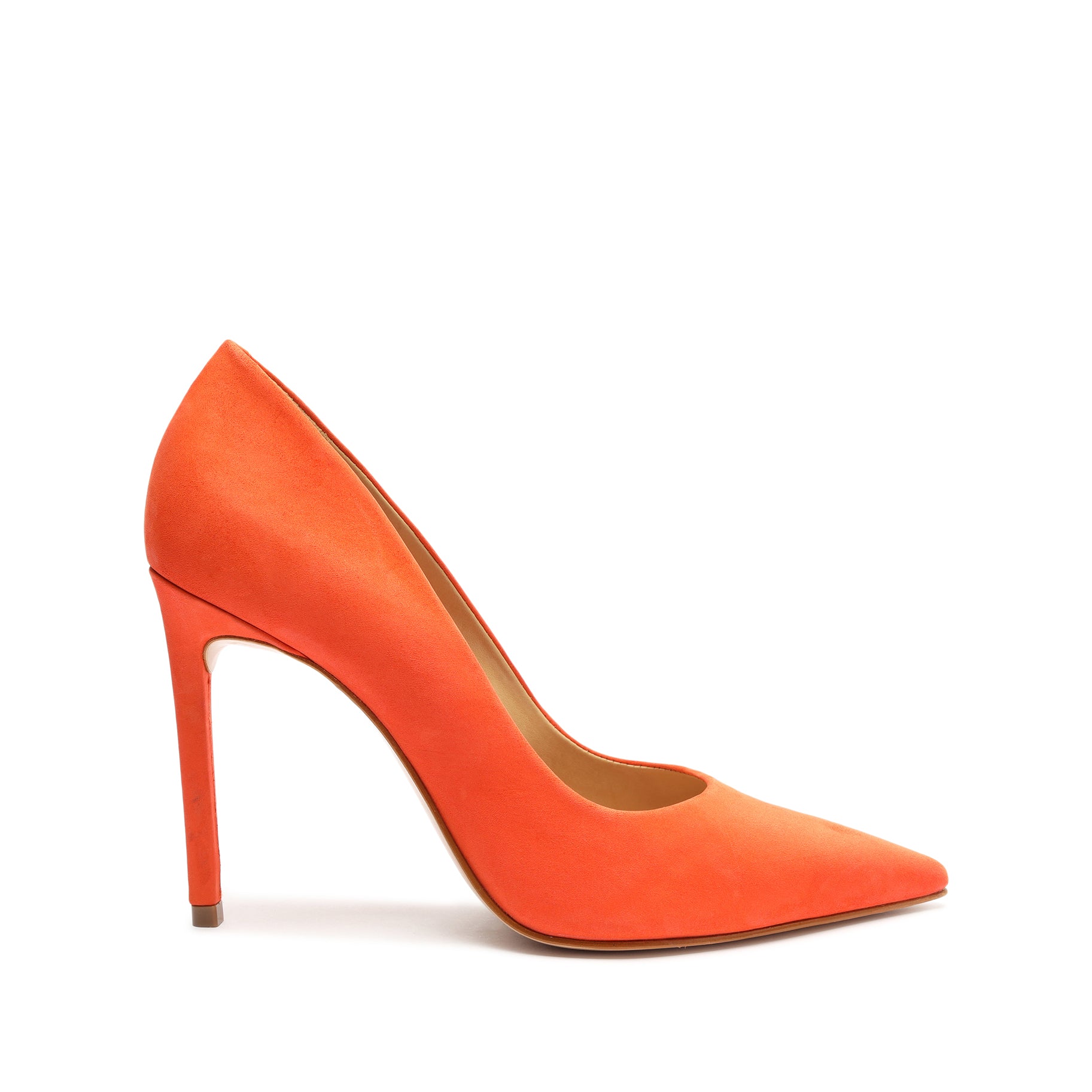 Lou Suede Pump Pumps SPRING 23 5 Flame Orange Nubuck Leather - Schutz Shoes