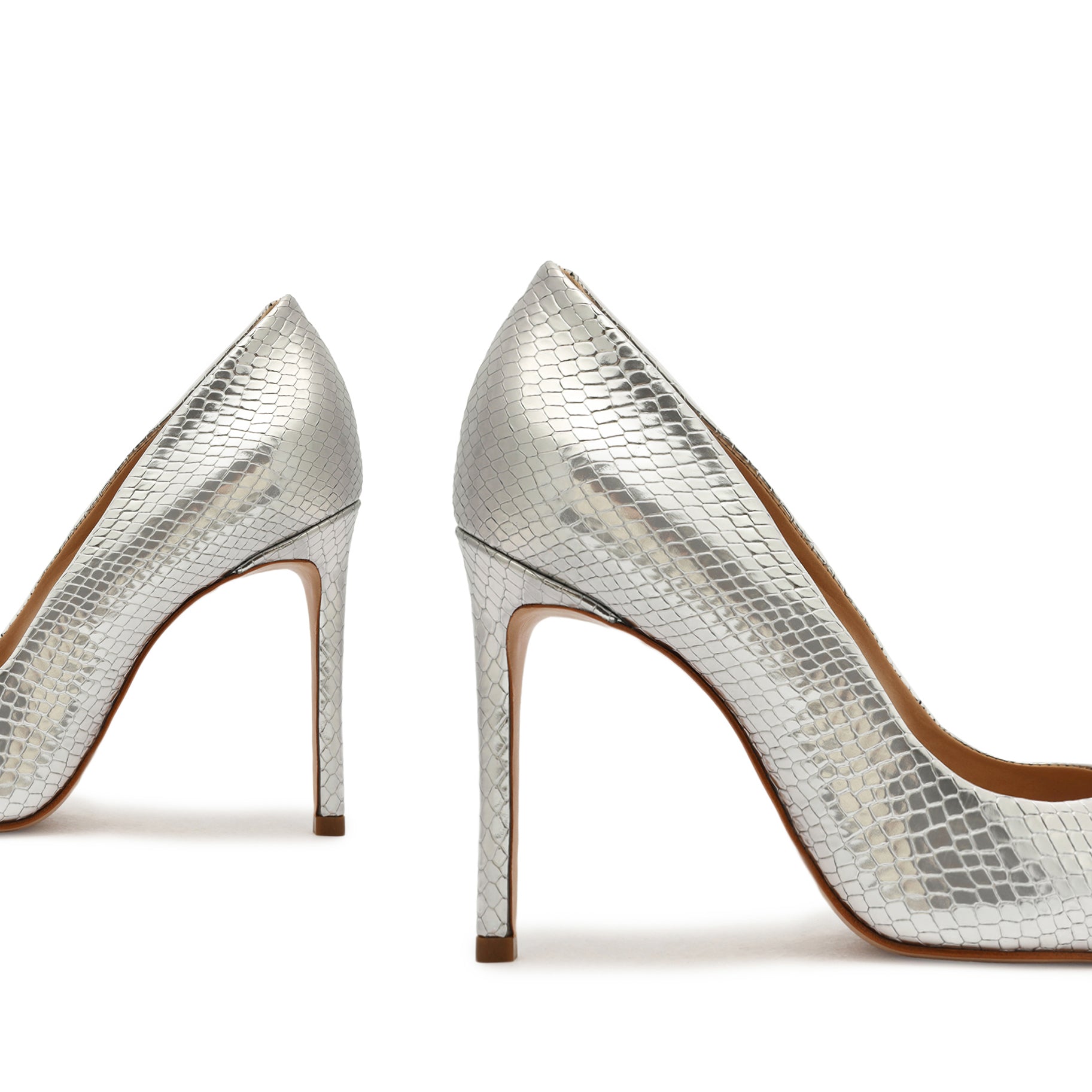 Lou Metallic Snake-Embossed Leather Pump Pumps OLD    - Schutz Shoes