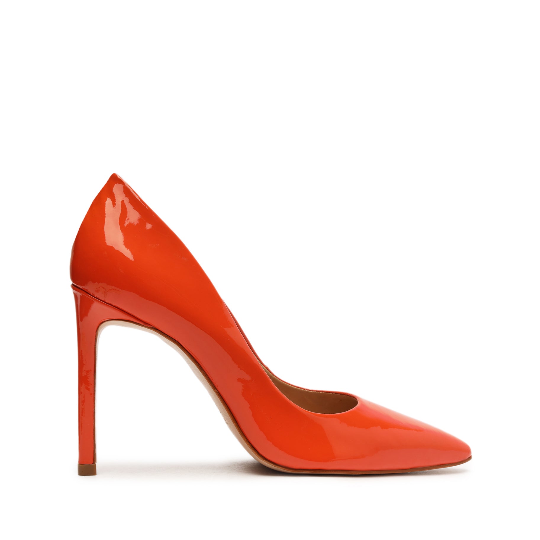 Lou Patent Pump Pumps Pre Fall 22 5 Bright Orange Patent Leather - Schutz Shoes