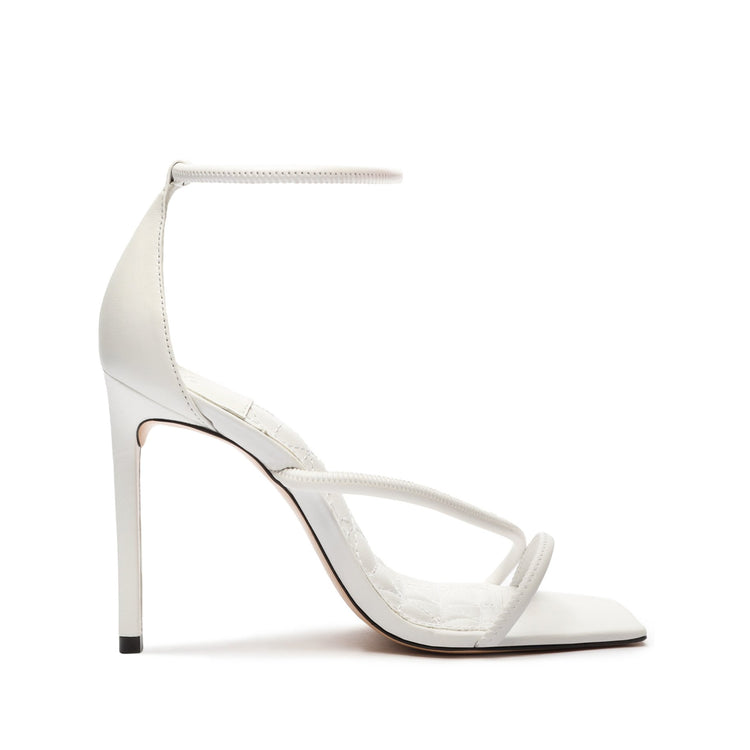 Gaiah Leather Sandal Sandals Pre Fall 22 5 White Nappa Leather - Schutz Shoes
