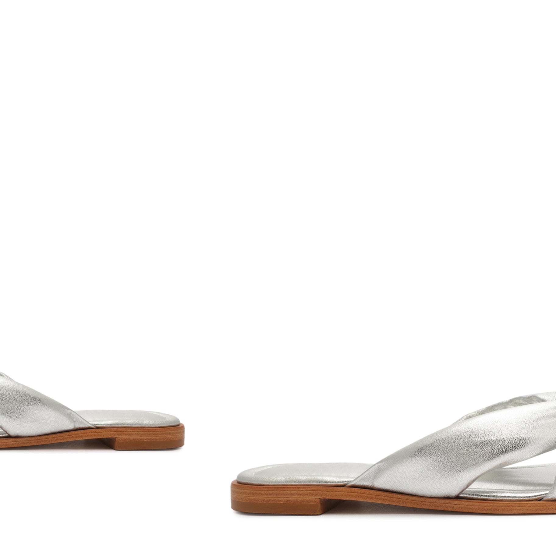 Fairy Metallic Leather Sandal Flats Spring 23    - Schutz Shoes