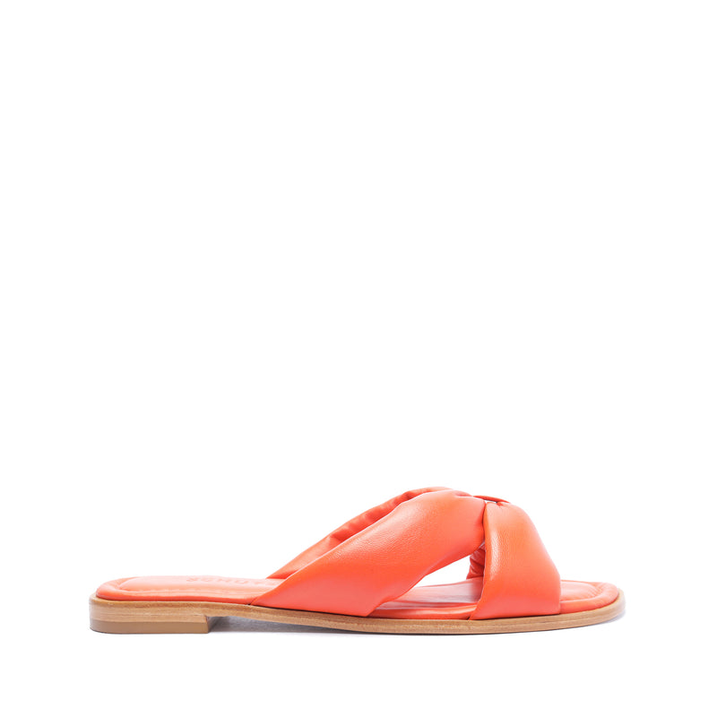 Fairy Nappa Leather Sandal Flats Spring 23 5 Flame Orange Nappa Leather - Schutz Shoes