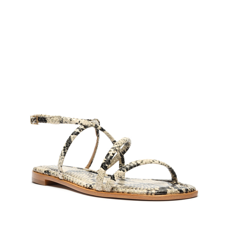 Lovi Snake-Embossed Leather Flat Flats Sale    - Schutz Shoes