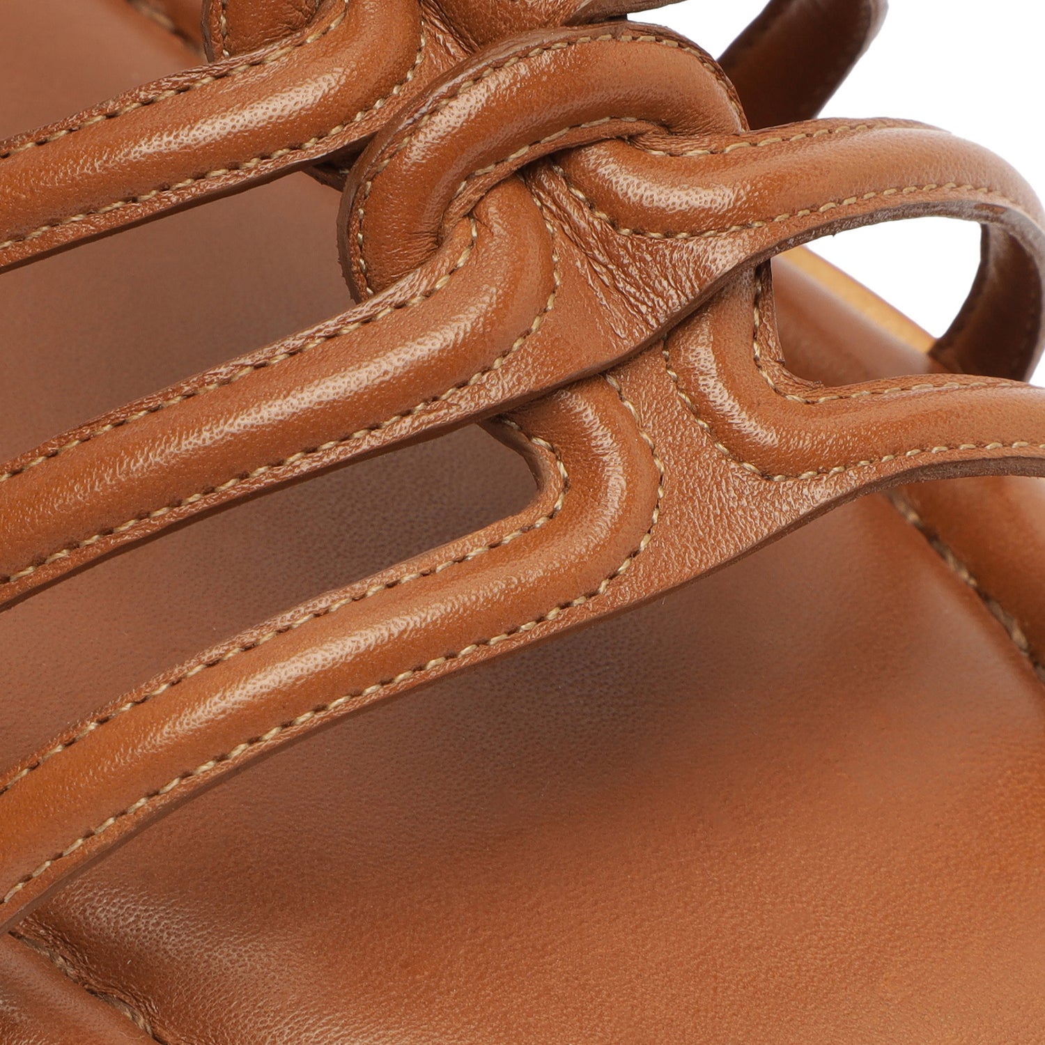 Octavia Calf Leather Sandal New Wood Calf Leather